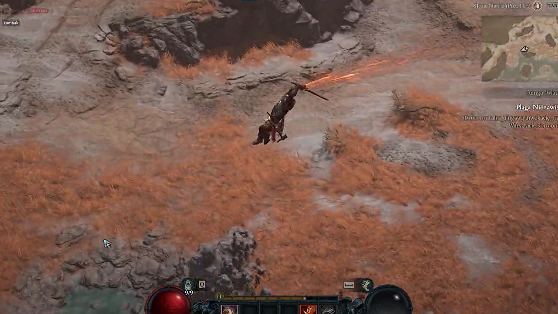 Barbarian Leap skill bug (Image via Blizzard Entertainment)
