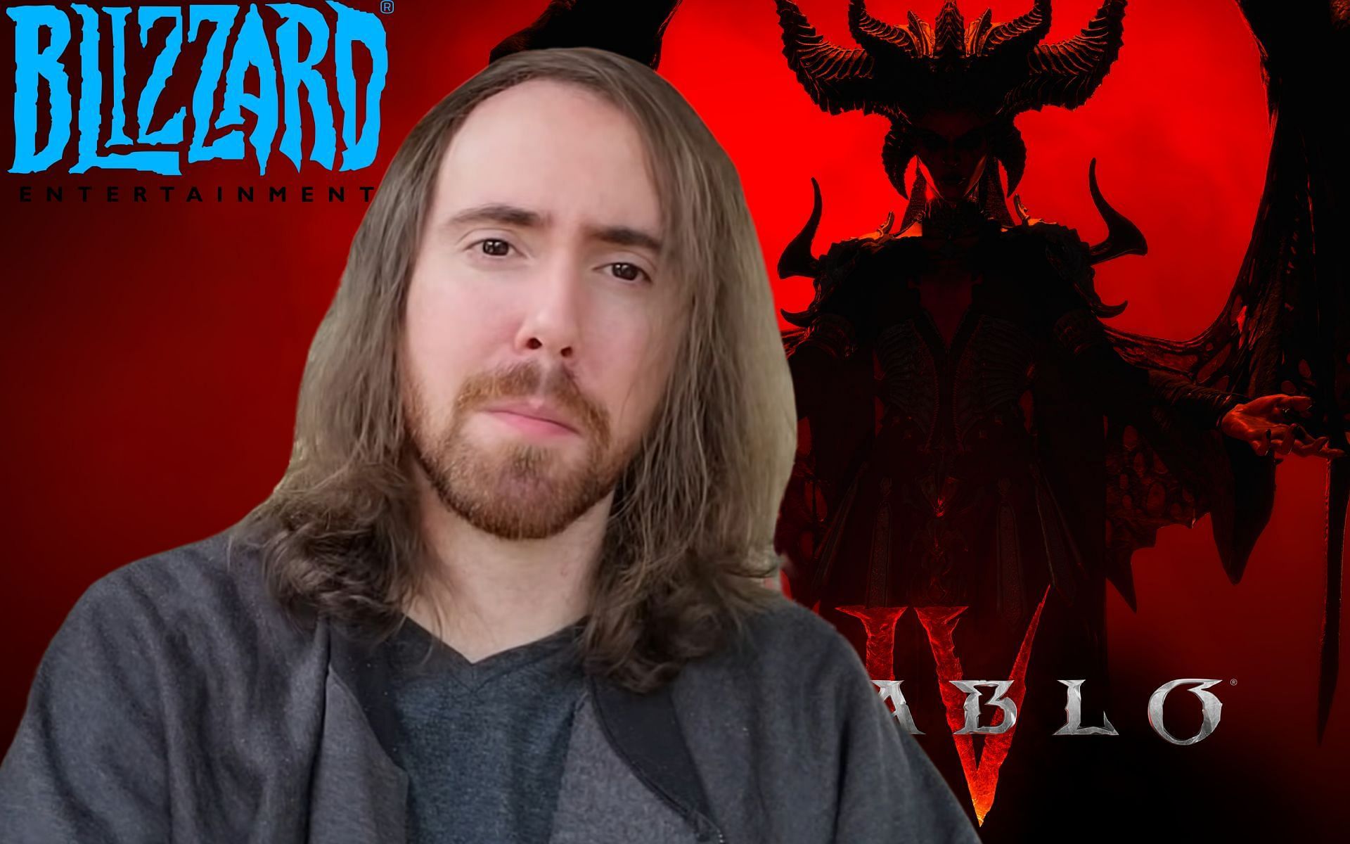 Asmongold gives his take on the recent Diablo 4 controversy (Images via Asmongold/Twitch, Blizzard Entertainment, Diablo 4, and Sportskeeda)