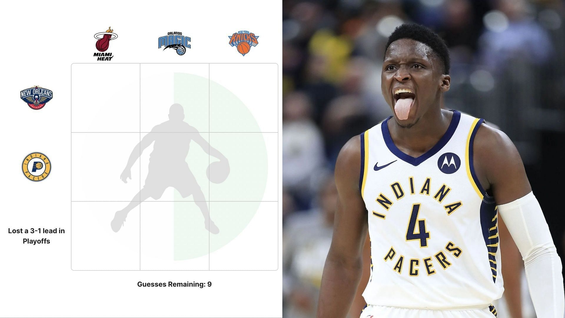 NBA Crossover Grid (July 15) and Victor Oladipo during his time with the Indiana Pacers.