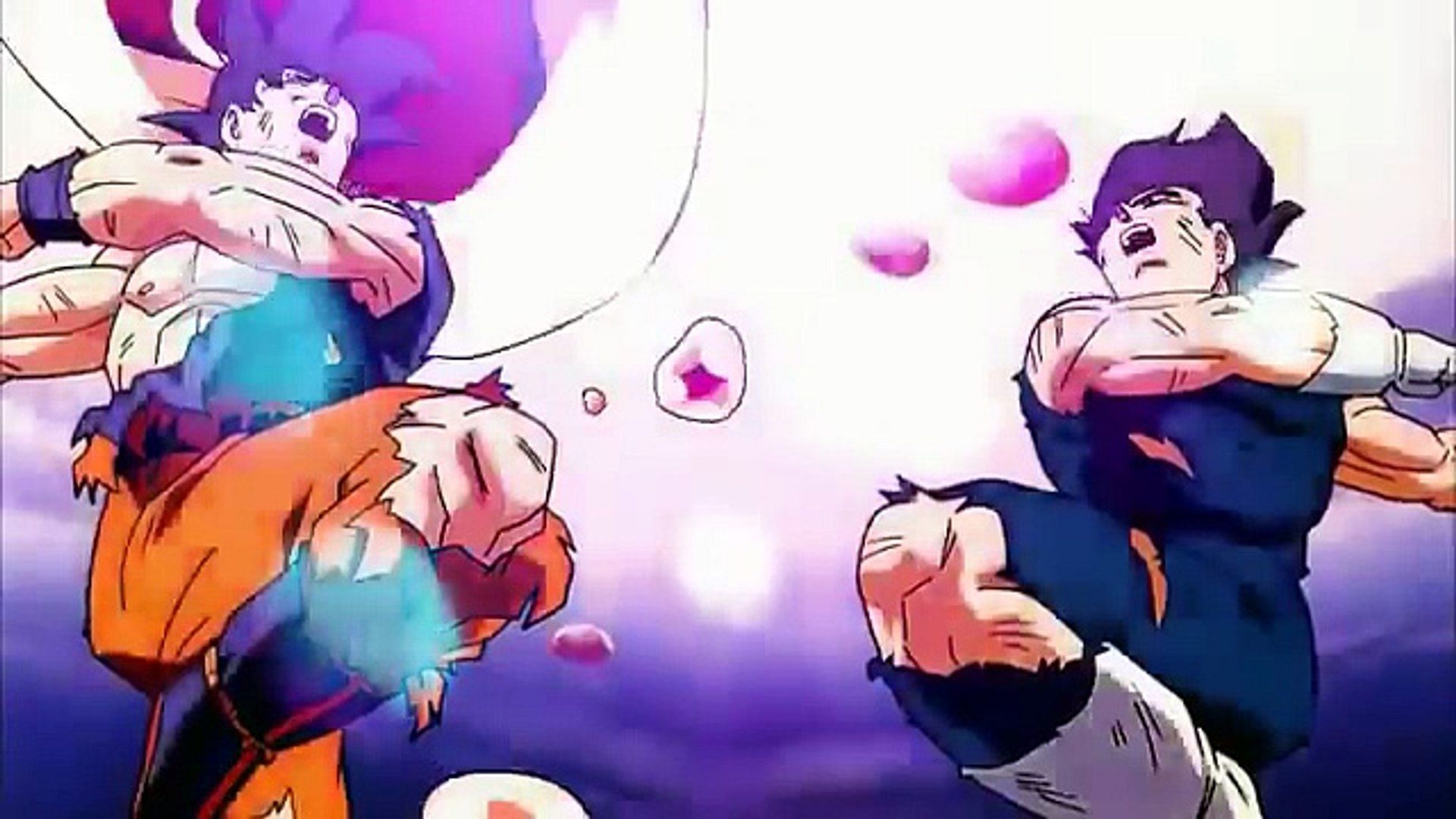 Goku and Vegeta fusing ( image via Toei Animation)