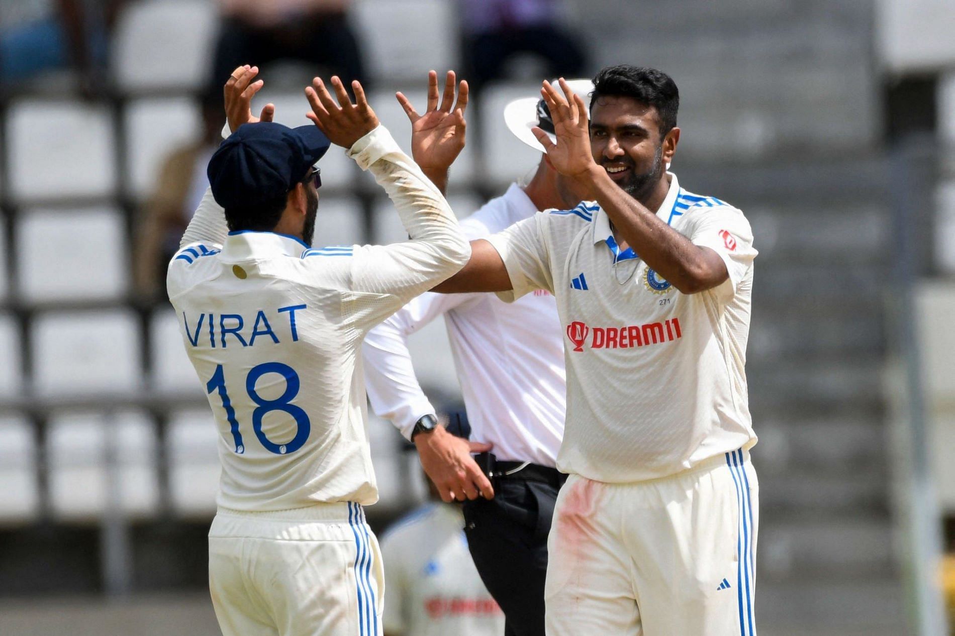 Ravi Ashwin bagged two wickets in the second innings to take India closer to victory.