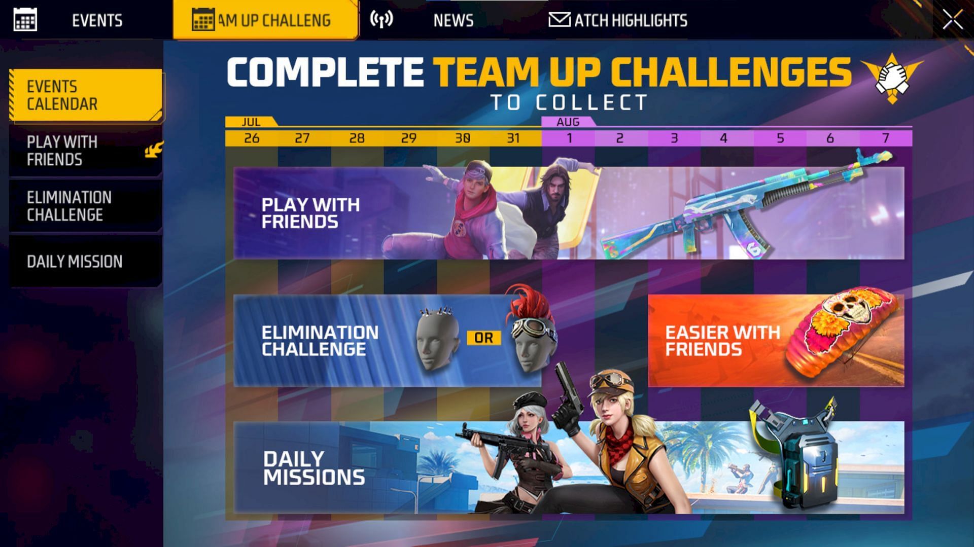 Select the Play With Friends option (Image via Garena)