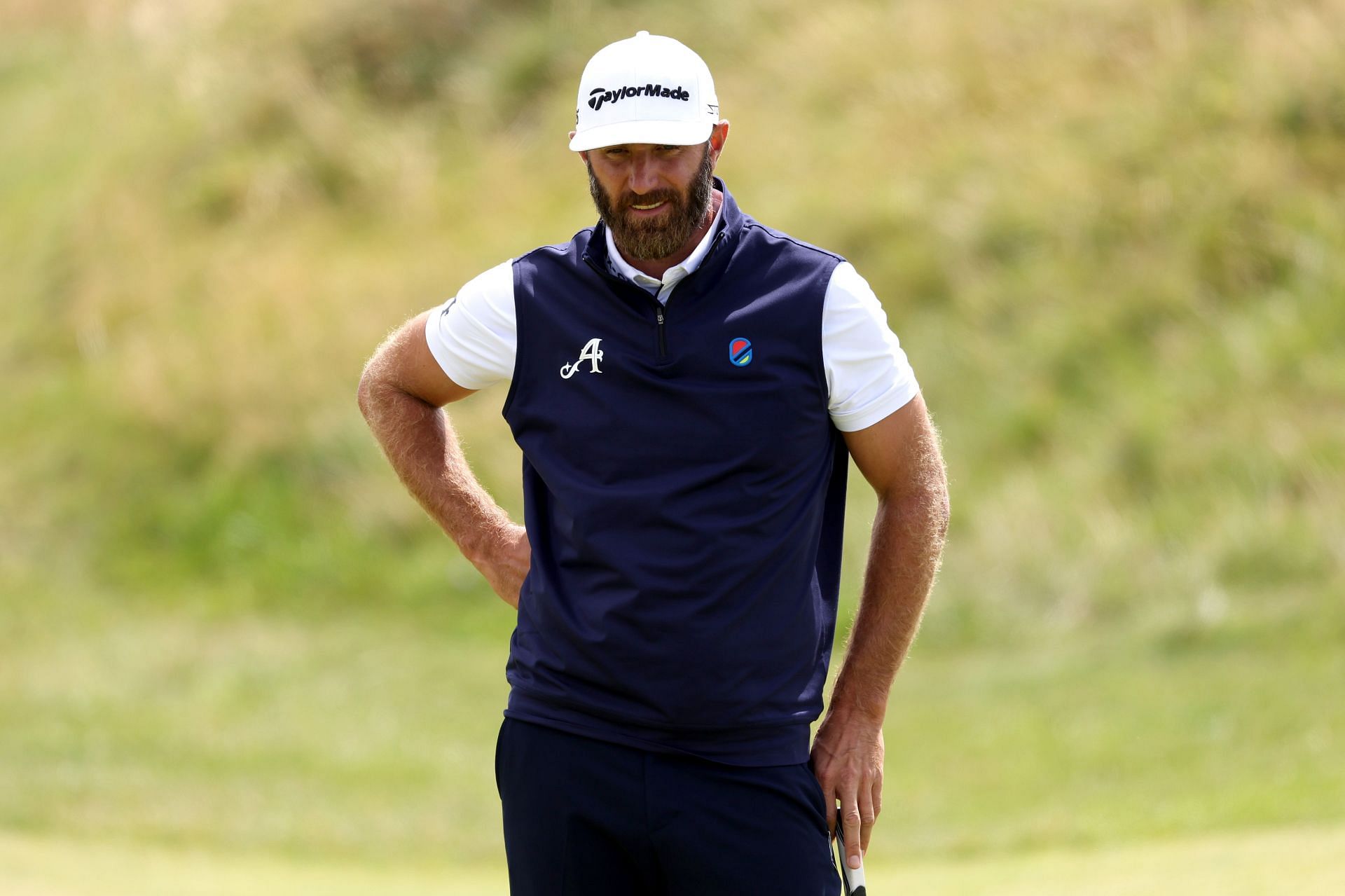 Dustin Johnson during the 151st Open, Day Two