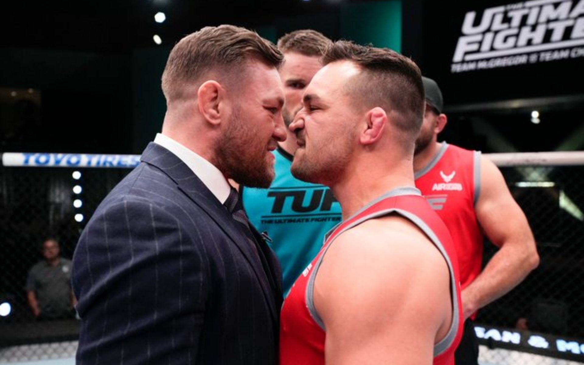 Conor McGregor and Michael Chandler are building their coaching rivalry [Image Credit: @UltimateFighter on Twitter]
