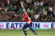 Ben Stokes celebrates after hitting the winning runs in the Final of the 2022 T20 World Cup