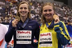 “Congrats on the week!!” - Katie Ledecky congratulates Ariarne Titmus for her winning streak at 2023 World Aquatics Championships