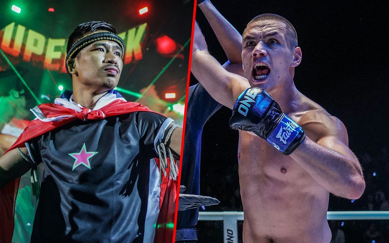 Superlek Kiatmoo9 (L) / Tagir Khalilov (R) -- Photo by ONE Championship