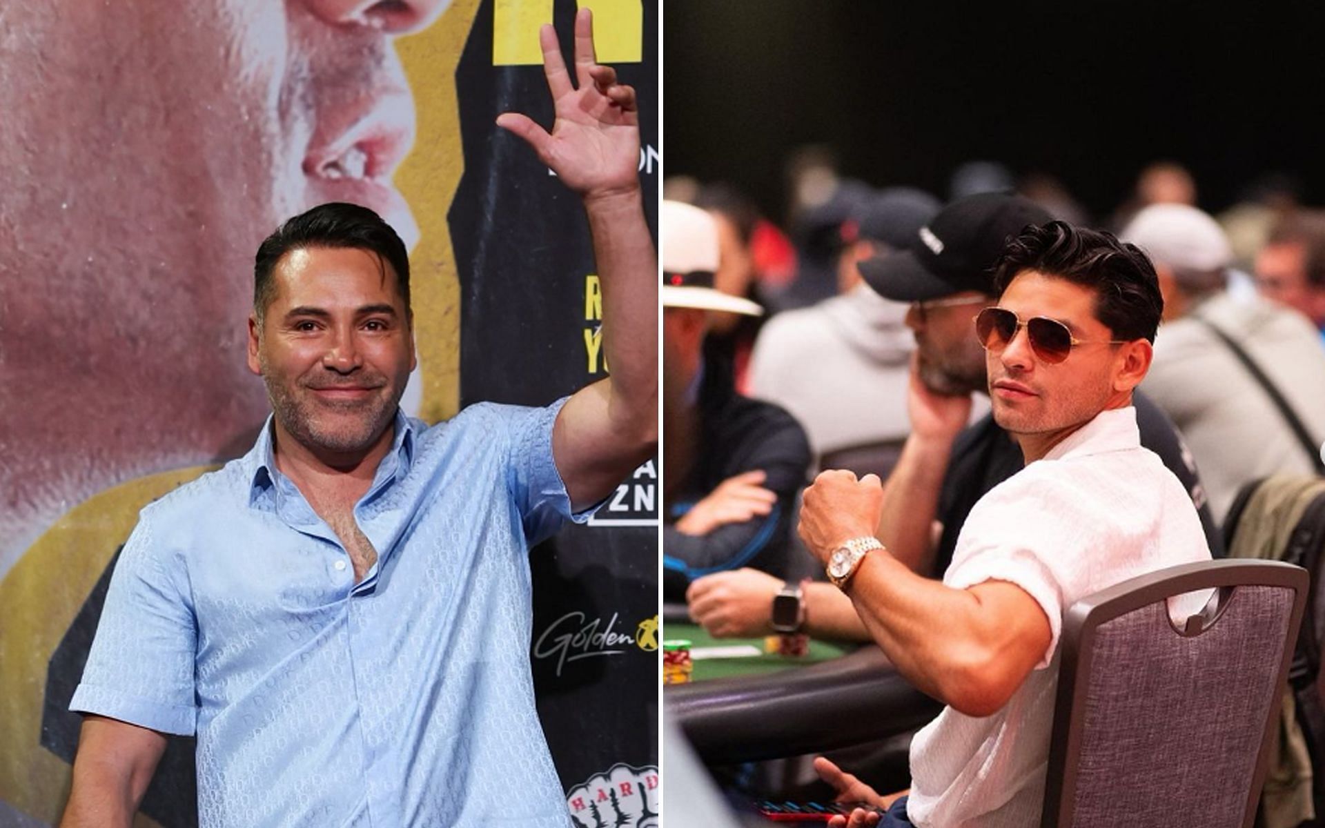 Oscar De La Hoya [L] and Ryan Garcia [R] [Images via @oscardelahoya and @kingryan Instagram]
