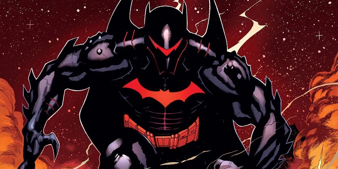 Hell Bat suit worn by the Caped Crusader (Image via DC Comics)