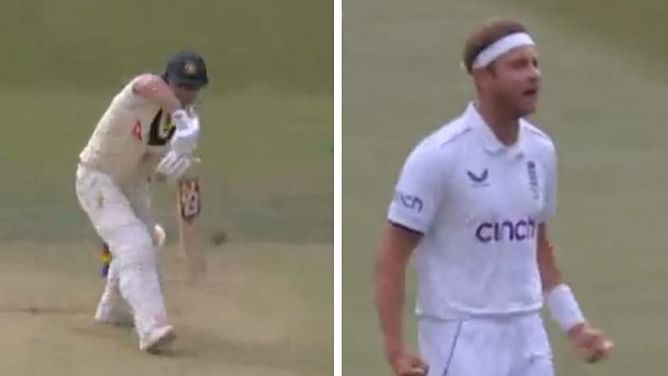 [Watch] Stuart Broad pumped up after dismissing David Warner for the 16th time in 3rd Ashes Test