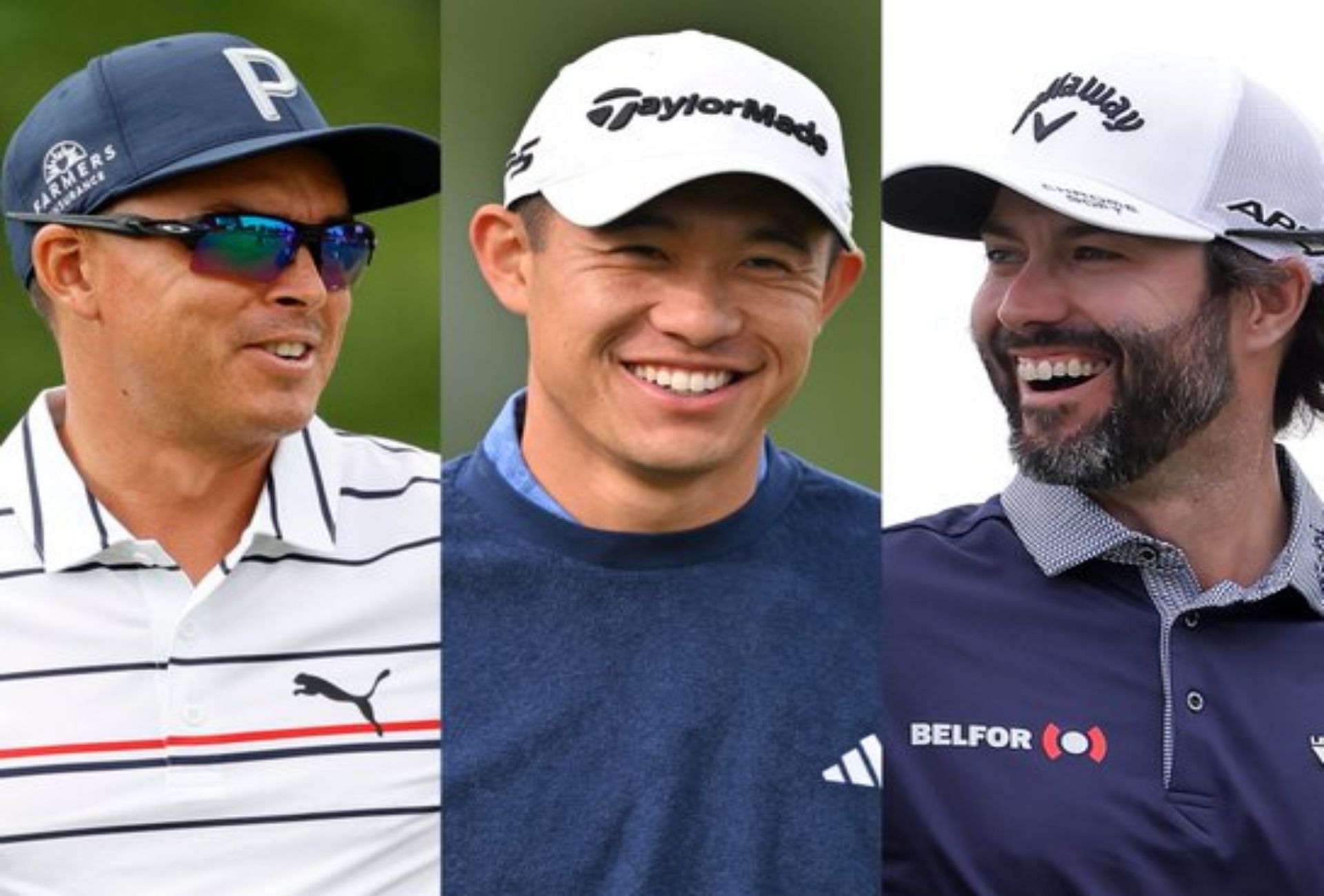 Fowler, Morikawa and Hadwin are facing the play off at the Rocket Mortgage Classic (Image via Twitter @PGATOUR).