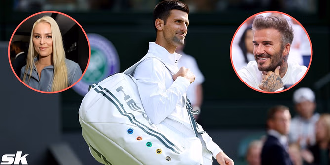 "Seems I made you laugh" - Novak Djokovic thanks David Beckham and Lindsey Vonn for Wimbledon visit