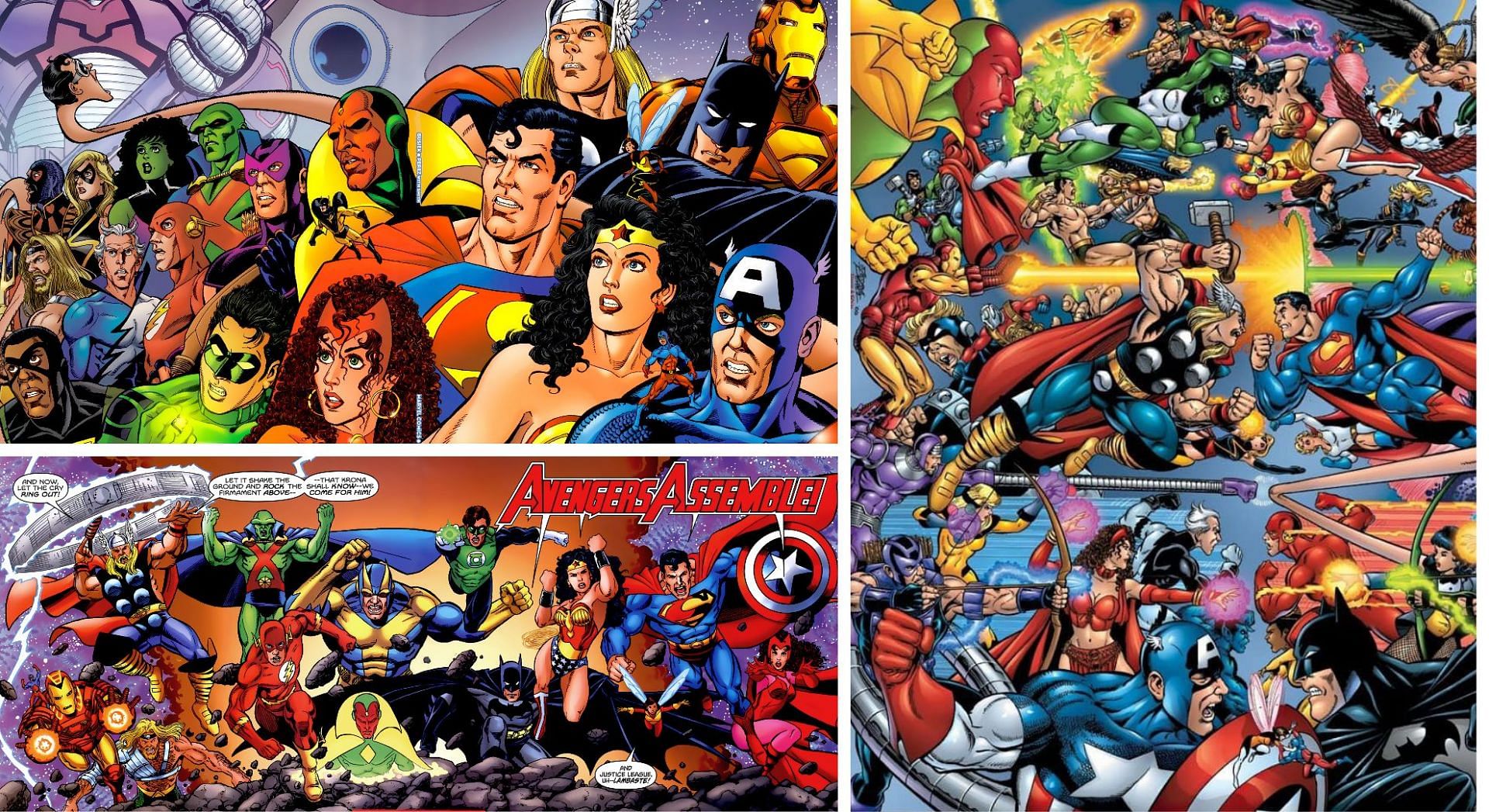JLA/Avengers highlights (Image via Sportskeeda)