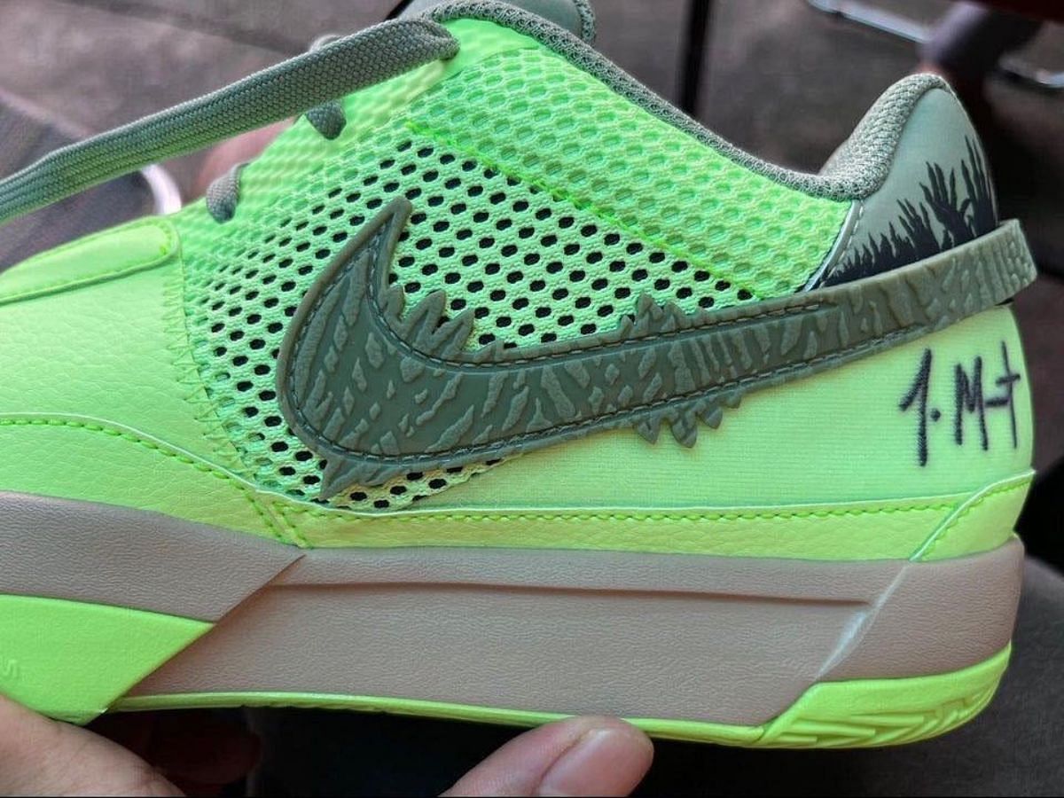 Here&#039;s another look at the lateral sides of the Nike Ja 1 shoe (Image via Twitter/@k9_itsiant)