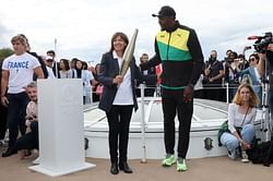 "It's vibe out here in Paris" - Usain Bolt shares his joy as he joins the unveiling of the new Olympics torch