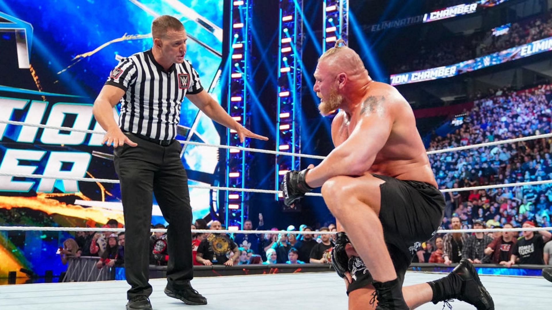 Brock Lesnar had an immediate reaction when he saw what was happening