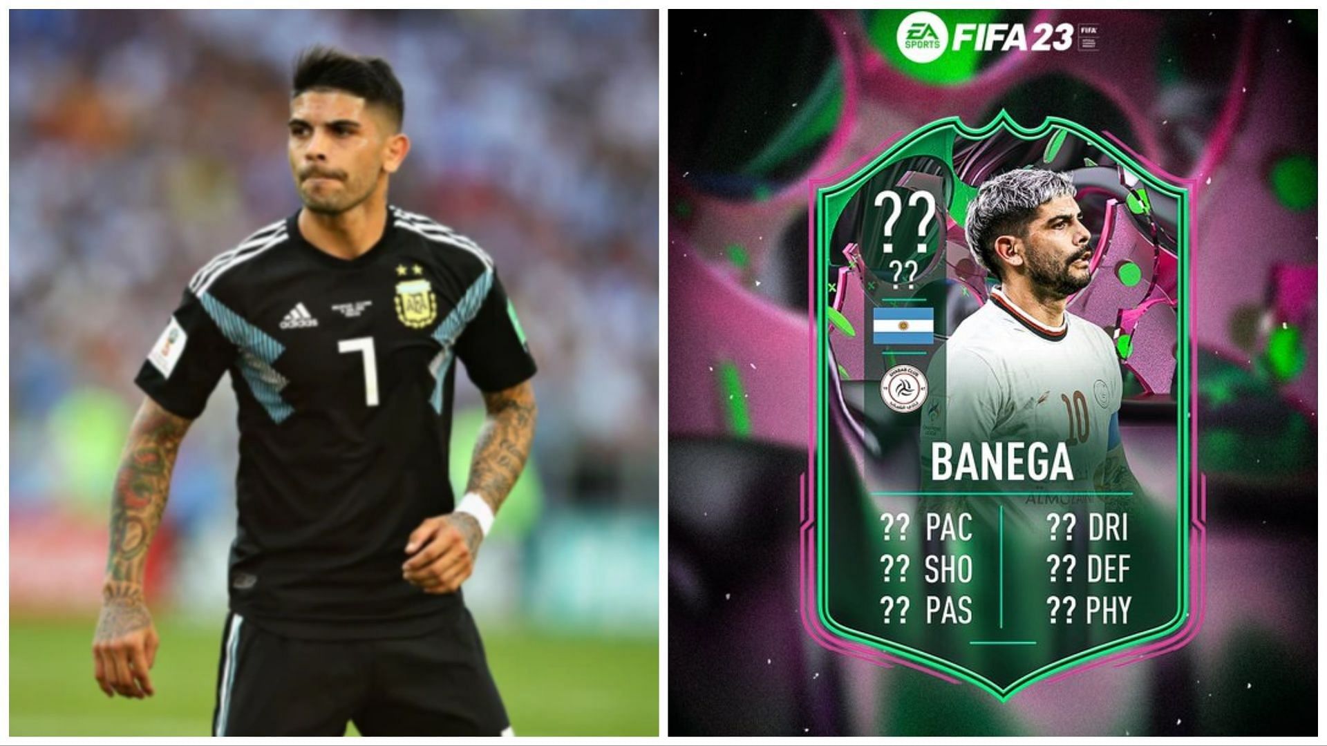 Shapeshifters Banega has been leaked (Images via Getty and Twitter/FUT Sheriff)