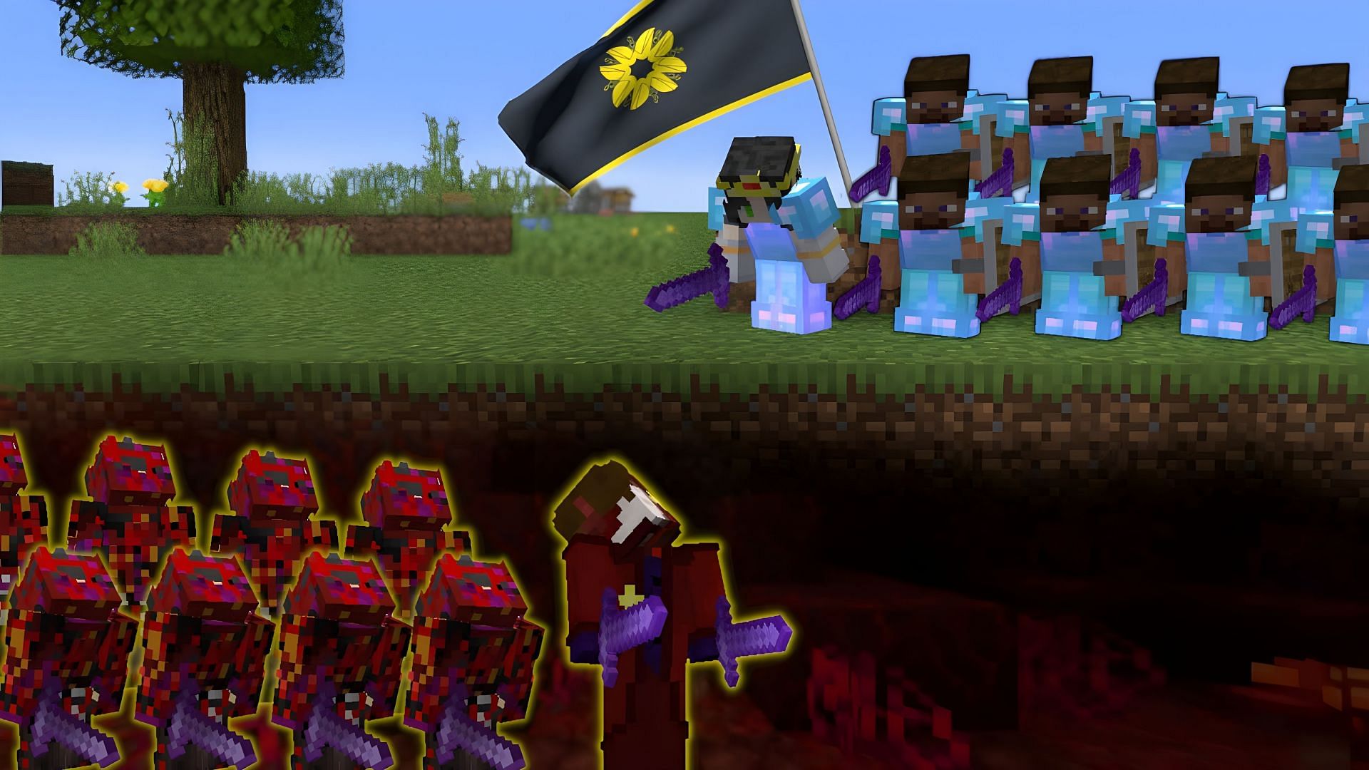 Players can rule their own empire on a Minecraft Nation server (Image via Youtube/Stoneworks)