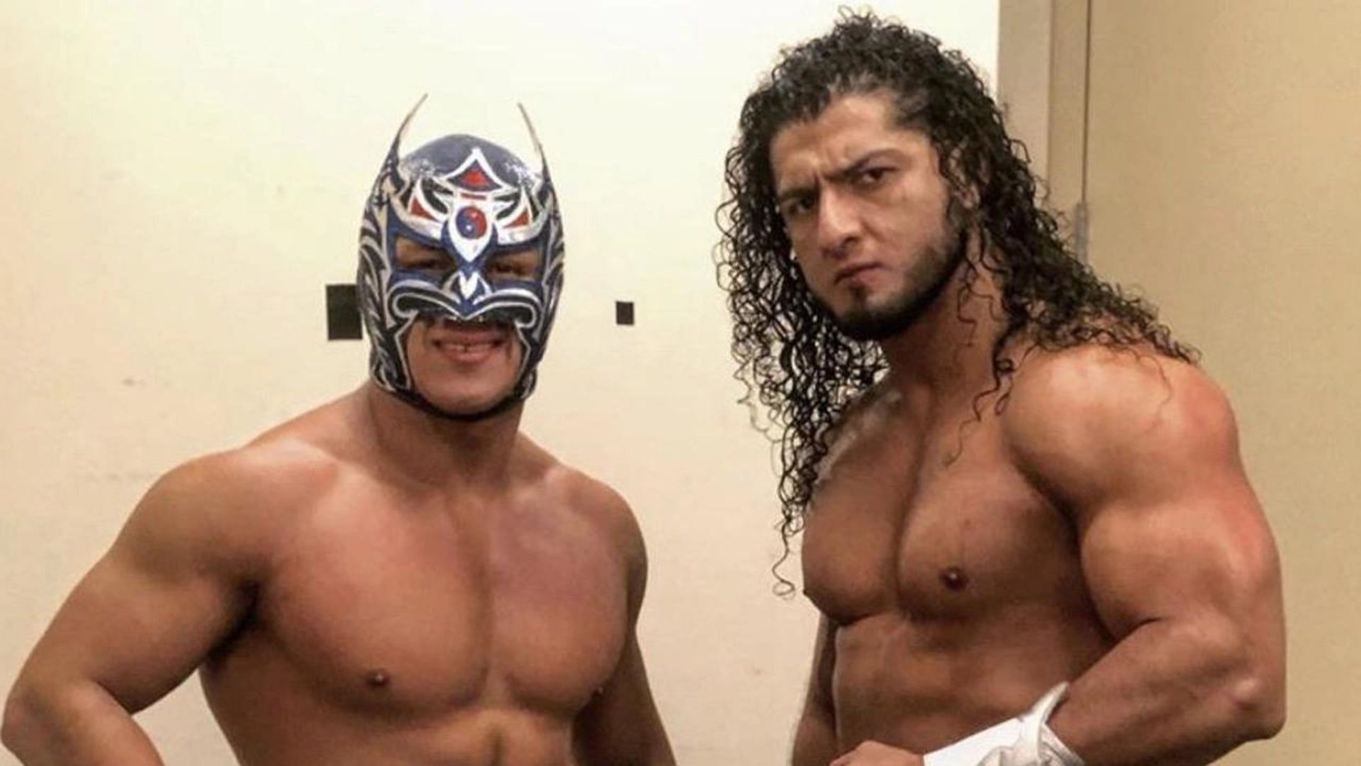 WWE Superstar Dragon Lee(left); AEW star Rush(right)