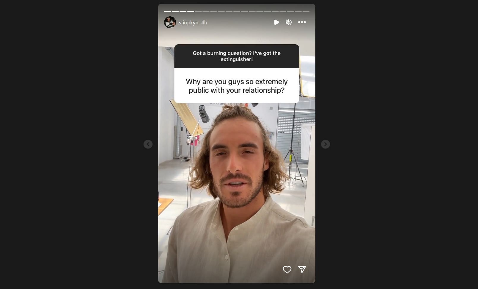 Stefanos Tsitsipas on Instagram