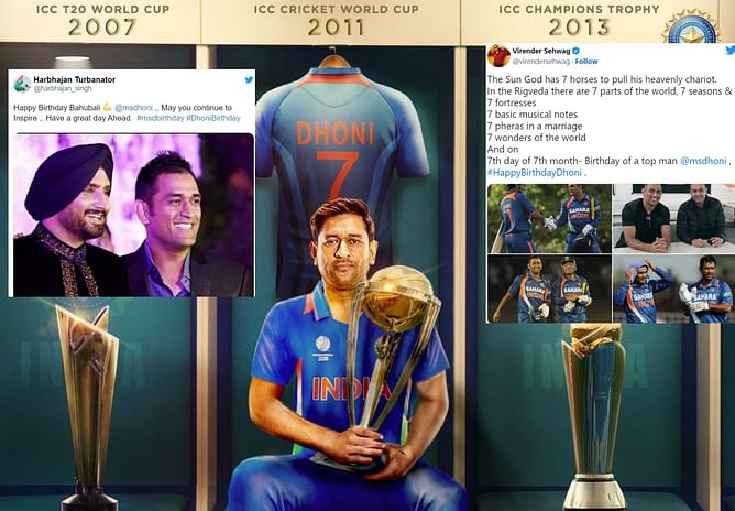"May you always fly high like your helicopter shots"- MS Dhoni receives special wishes as he turns 42