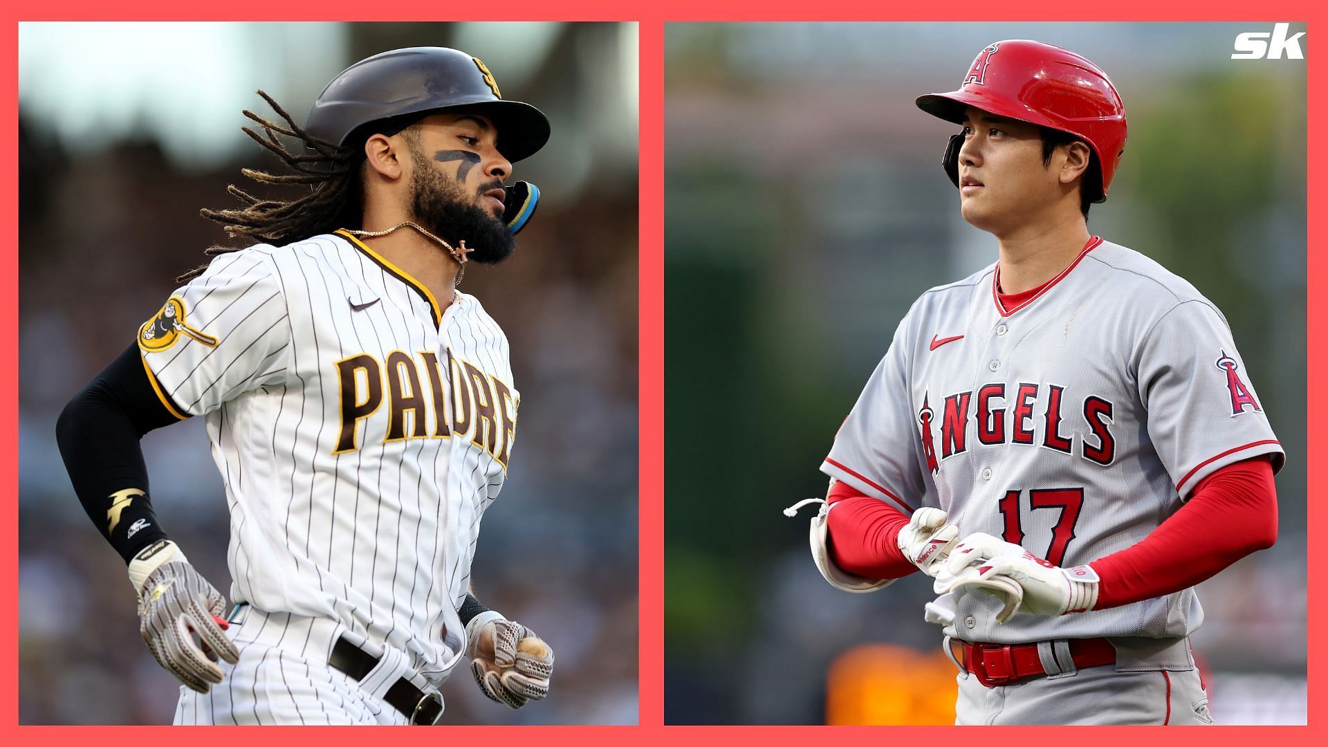 Fernando Tatis Jr. of the San Diego Padres and Shohei Ohtani of the Los Angeles Angels
