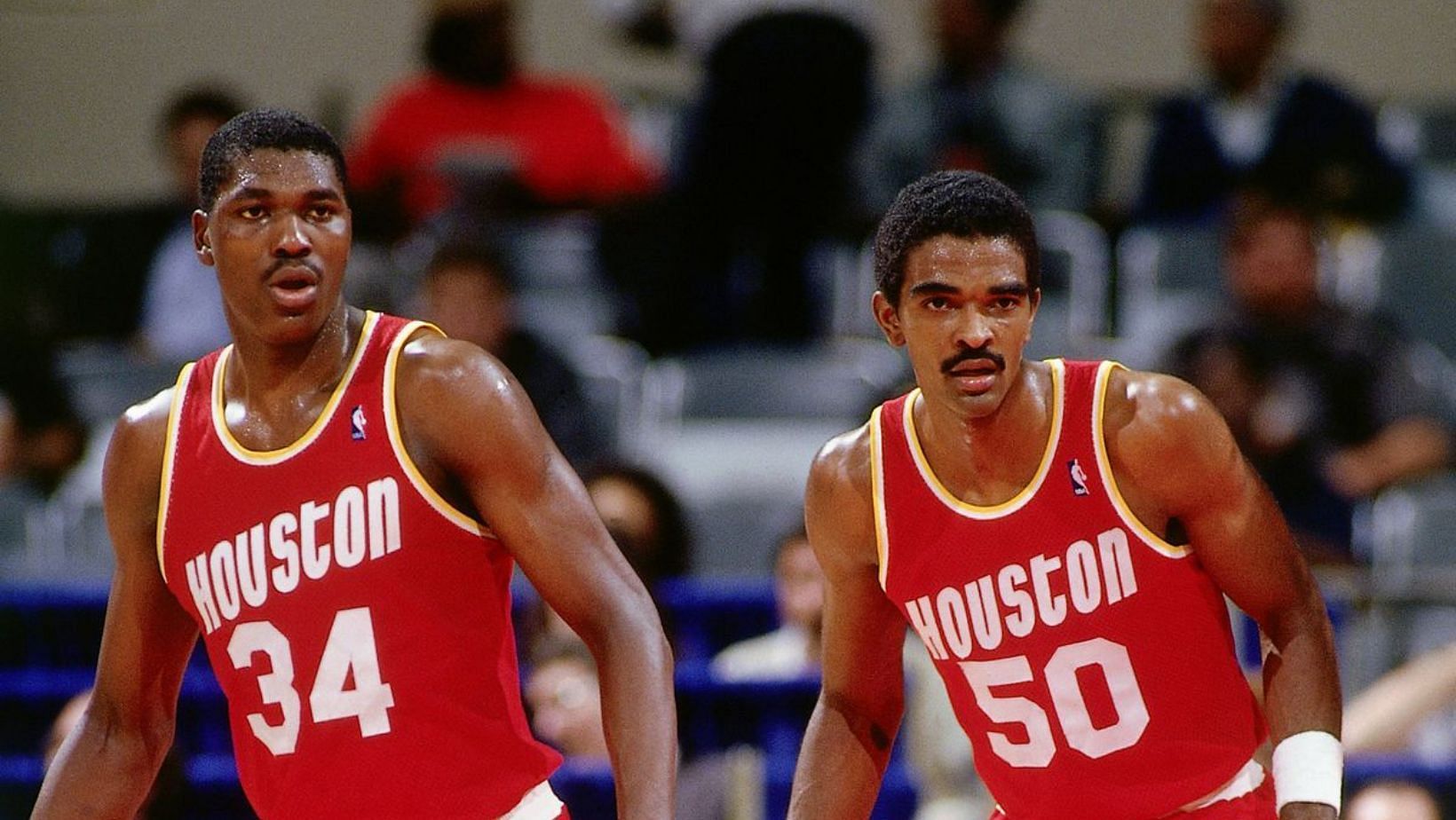 Houston&#039;s &quot;Twin Towers [Olajuwon L, Sampson R] terrorized opponents in the early &#039;80s.