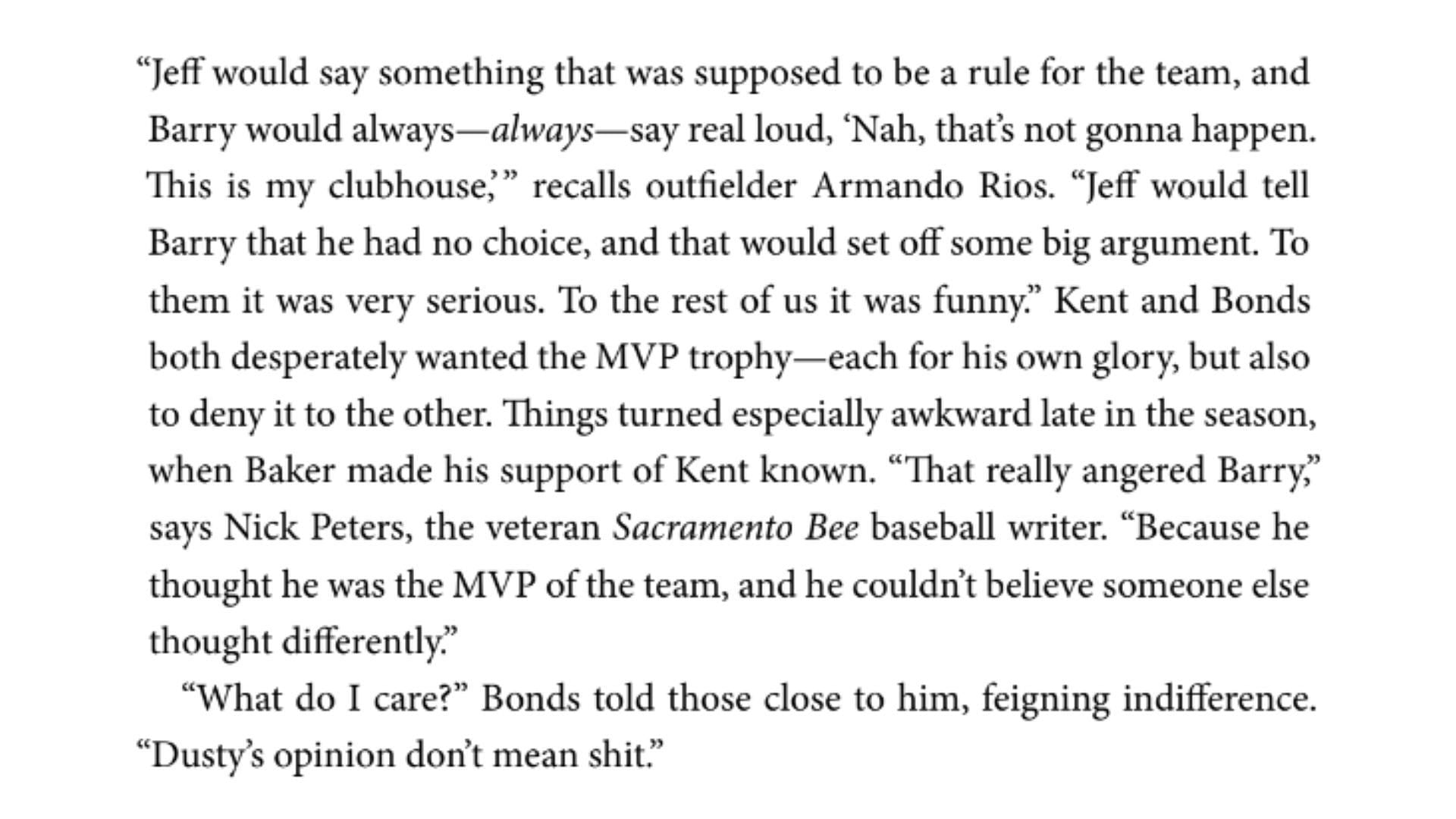 An excerpt from the 2006 book, &quot;Love Me, Hate Me: Barry Bonds and the making of an Antihero.&quot;