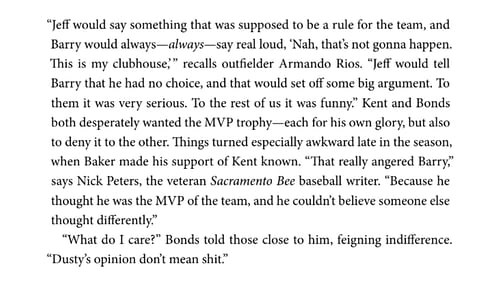 An excerpt from the 2006 book, "Love Me, Hate Me: Barry Bonds and the making of an Antihero."