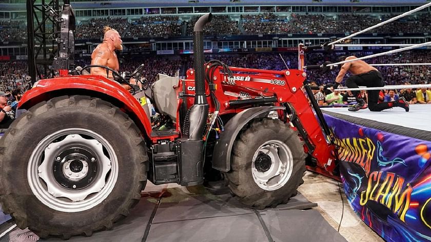 Unseen Brock Lesnar photo shows him driving his tractor before ...