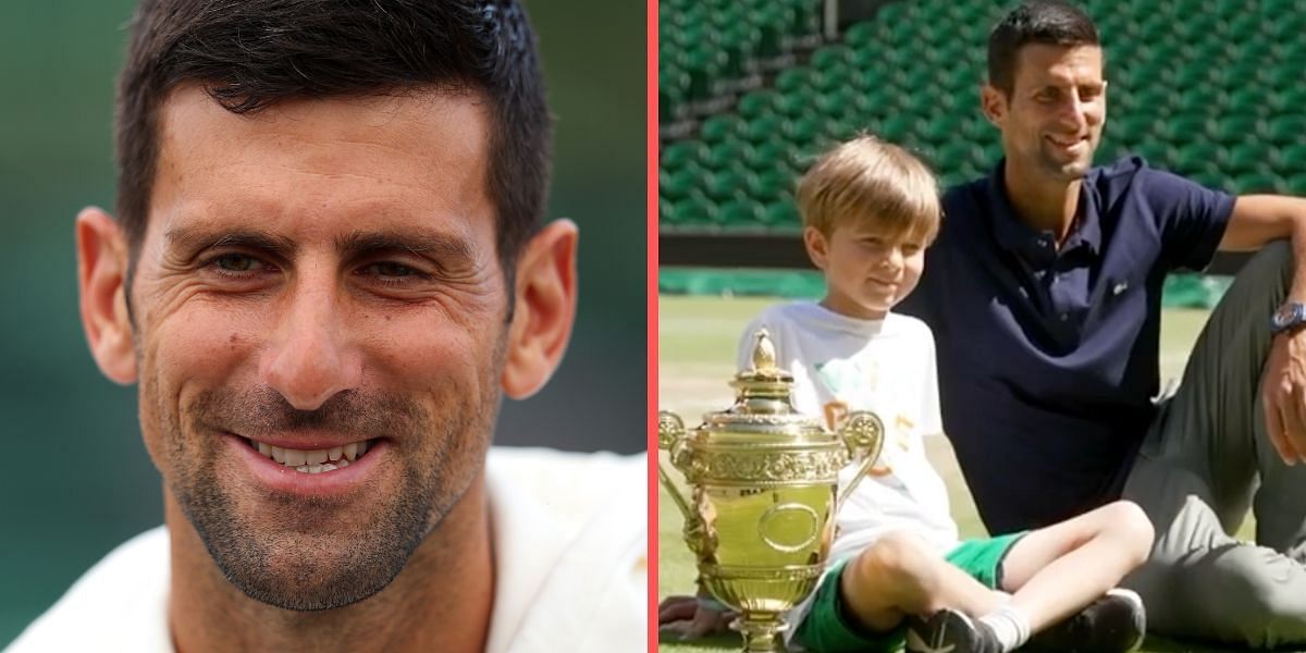 Novak Djokovic was joined by his son Stefan at Wimbledon 2023