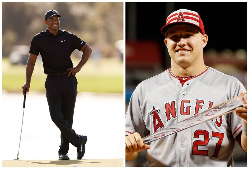 Golf legend Tiger Woods joins forces with baseball star Mike Trout