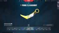 Prime 2.0 Karambit in Valorant (Image via Riot Games)