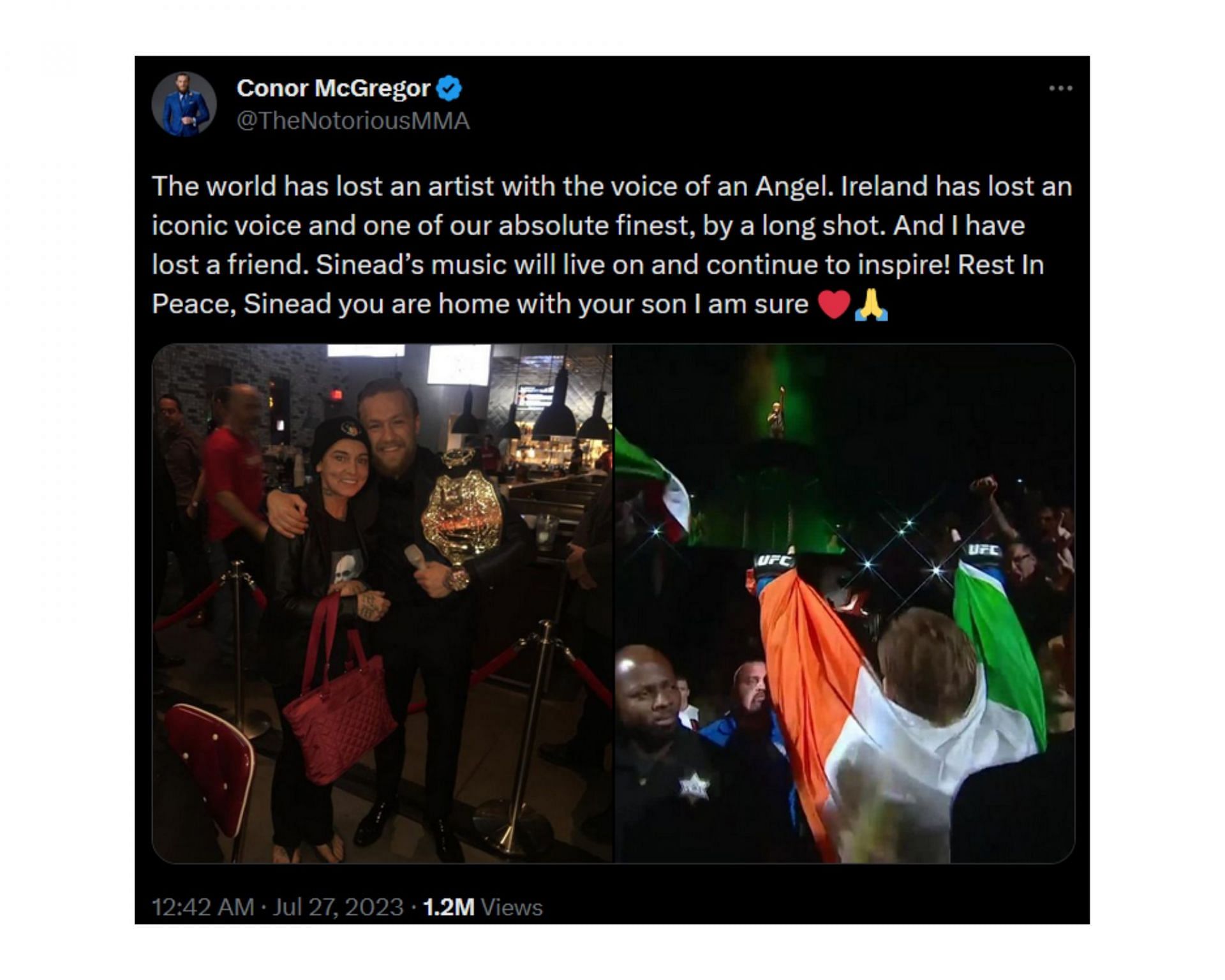 Credits: Conor McGregor on Twitter