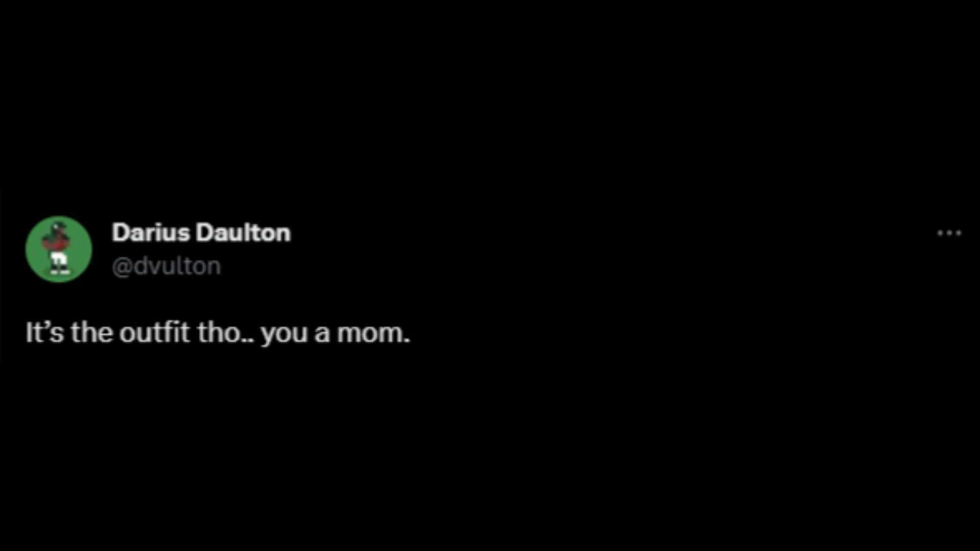 Screenshot of Darius Jackson&#039;s remark on Keke Palmer&#039;s video with Usher. (Photo via @dvulton/Twitter)