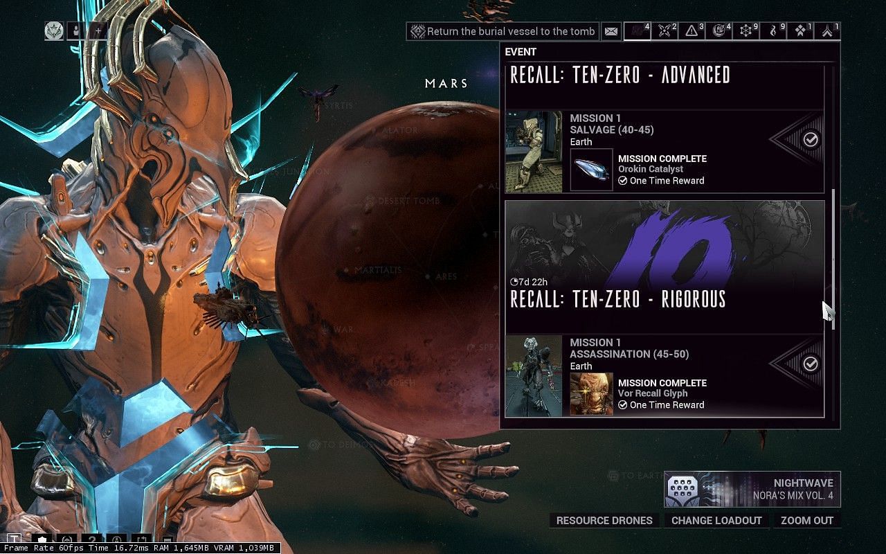 The Recall Ten-Zero event will show up on your seasonal alerts section (Image via Digital Extremes)