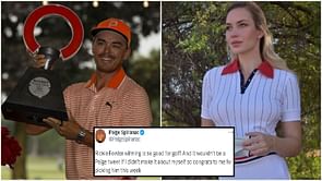 “Congrats to me for picking him” – Paige Spiranac takes jibe at her critics, makes Rickie Fowler’s Rocket Mortgage Classic win ‘about her’
