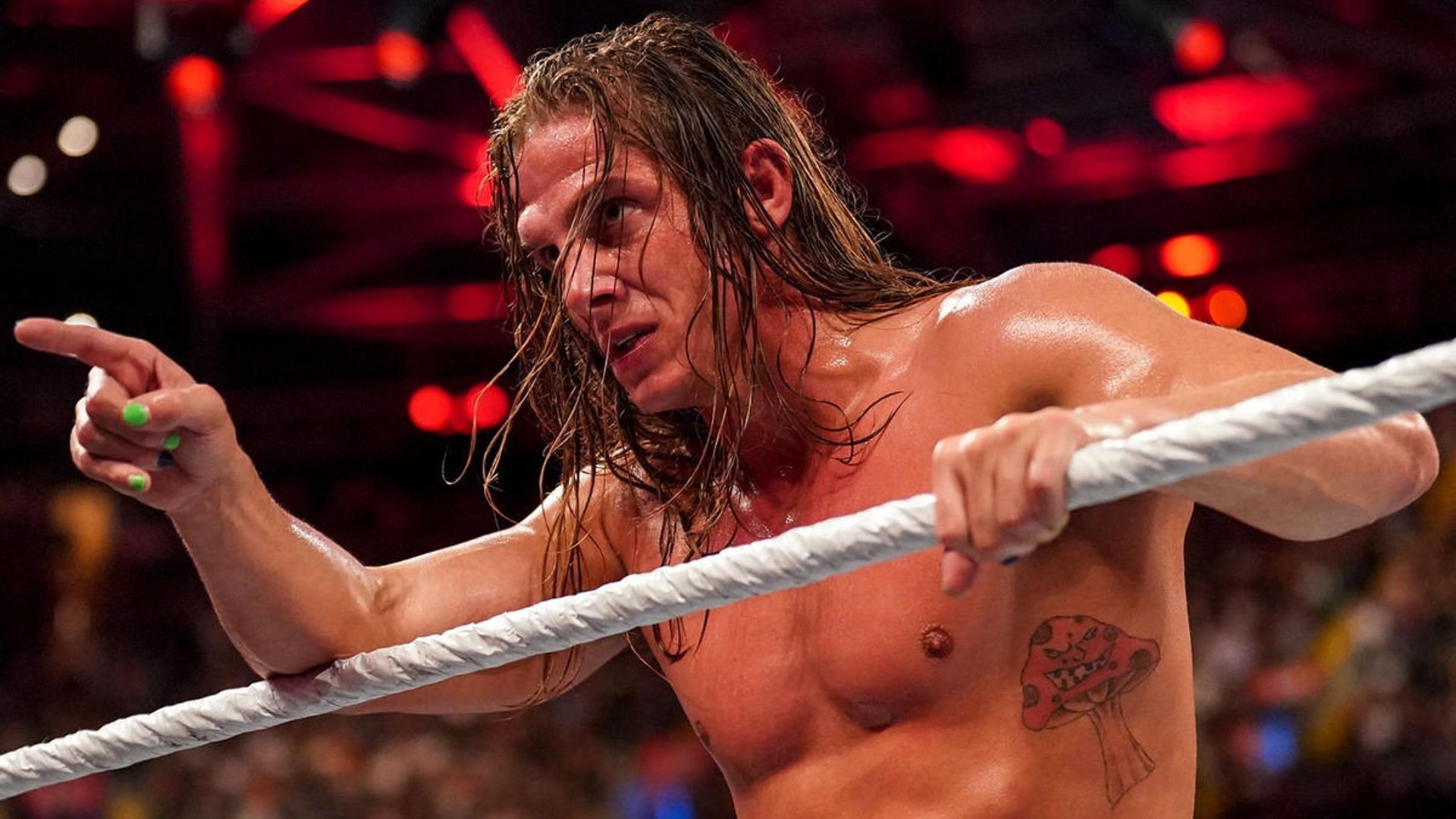 WWE Superstar Matt Riddle performs on Monday Night RAW