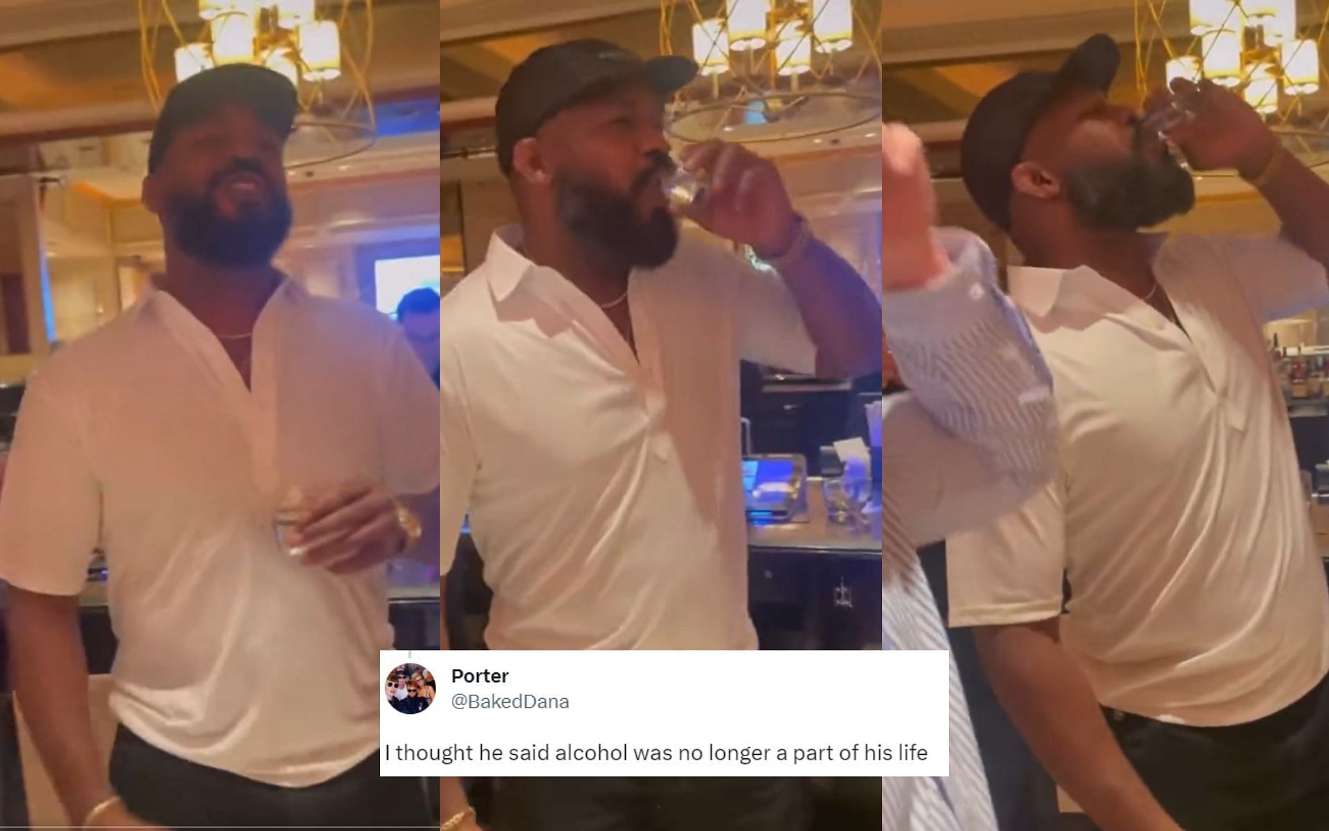 Footage of Jon Jones drinking in Las Vegas following UFC 295 fight announcement has fans worried