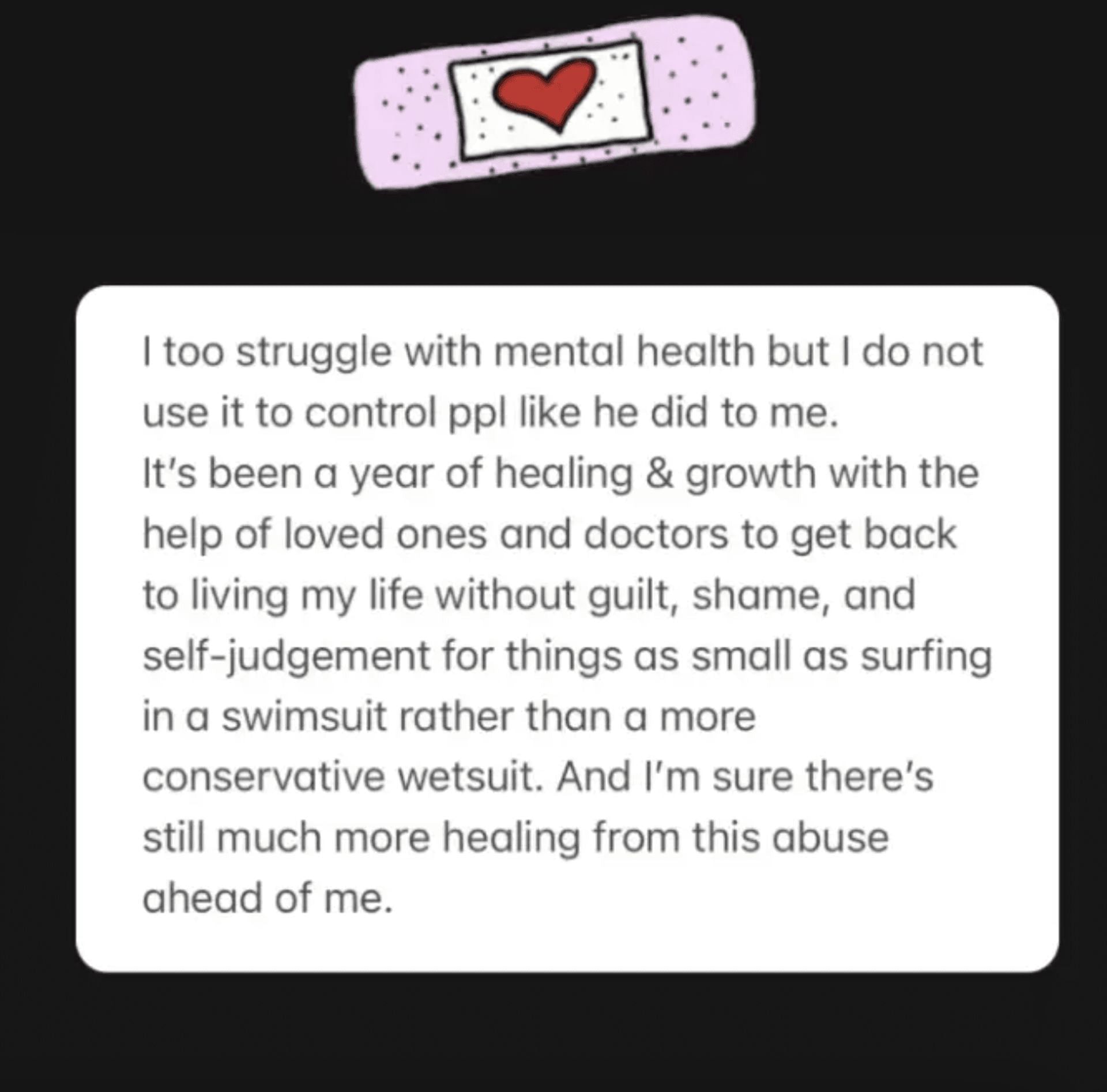 Sarah accused Hill of gaslighting and emotionally abusing her in a series of Instagram Stories. (Image via Instagram)