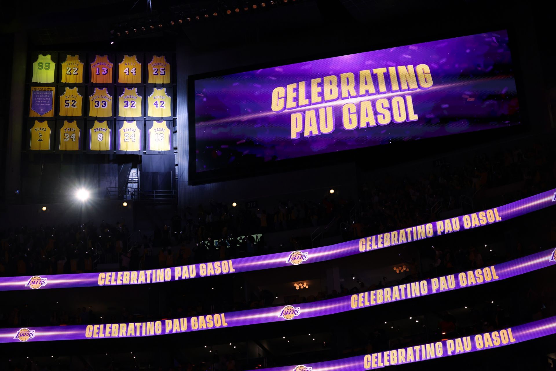 Retired Jerseys, Los Angeles Lakers Lakers