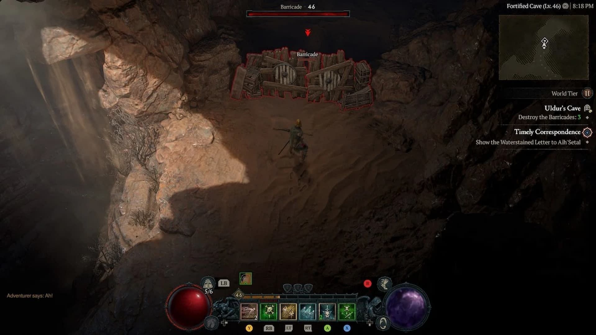 Uldur&#039;s Cave can be cleared in a short amount of time (Image via Blizzard Entertainment)