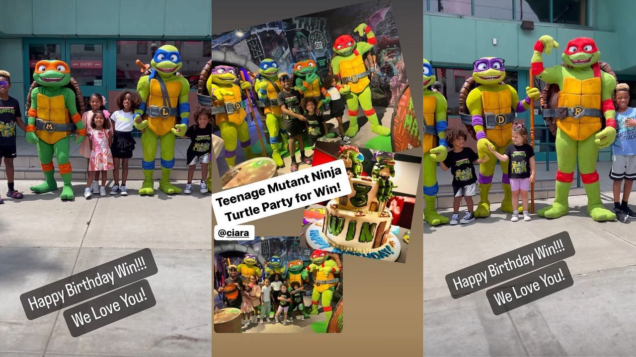 Russell Wilson throws Teenage Mutant Ninja Turtles-themed birthday party for his son (Image via Instagram/dangerusswilson)