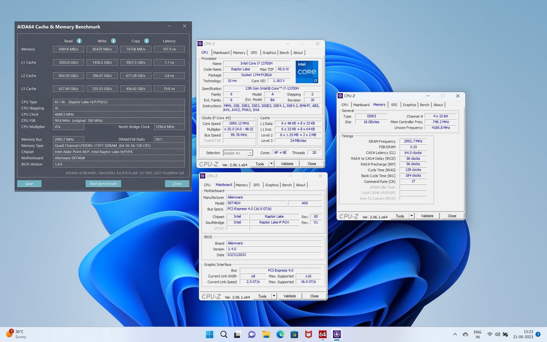 AIDA64 RAM benchmark results (Image via Sportskeeda)