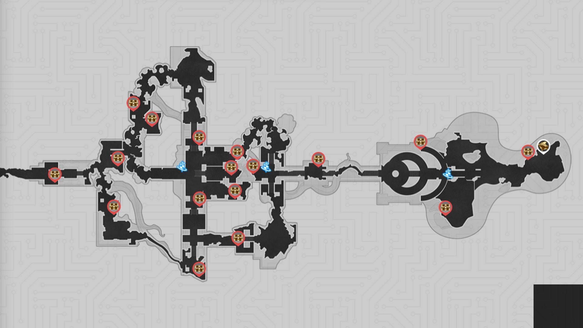 Honkai Star Rail Scalegorge Waterscape Treasure Chest locations with  complete map