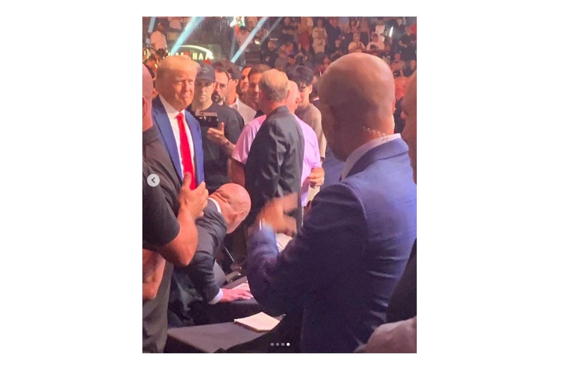 Trump interacting with Anik [Credits: @jon_anik on Instagram]