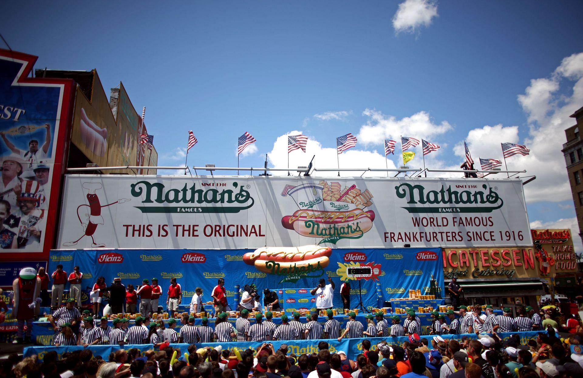 Champions Compete In Nathan&#039;s Annual Hot Dog Eating Contest