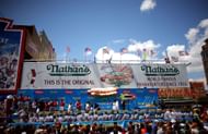Champions Compete In Nathan's Annual Hot Dog Eating Contest