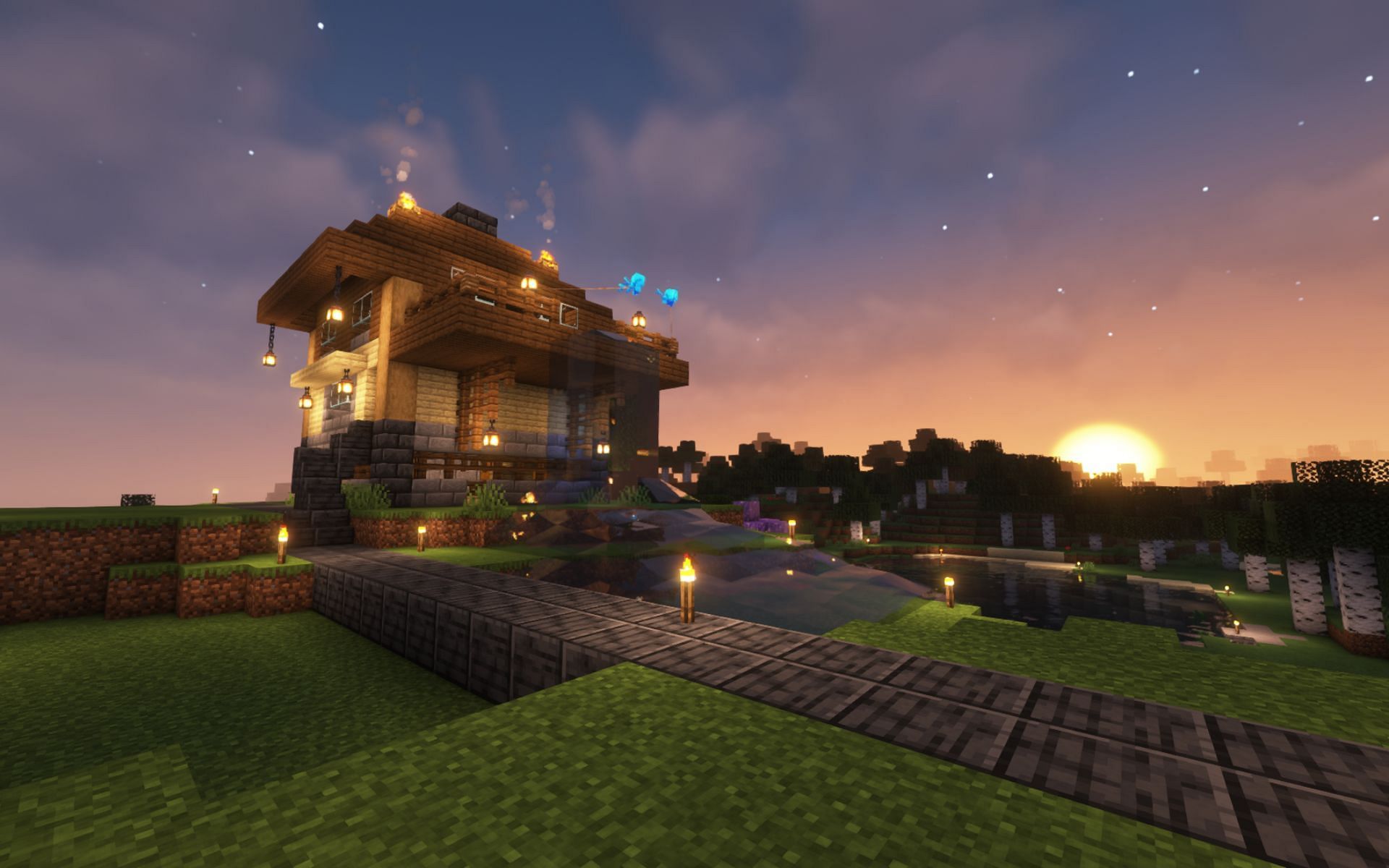 Light up the surrounding areas to prevent any hostile mobs from spawning in Minecraft (Image via Mojang)