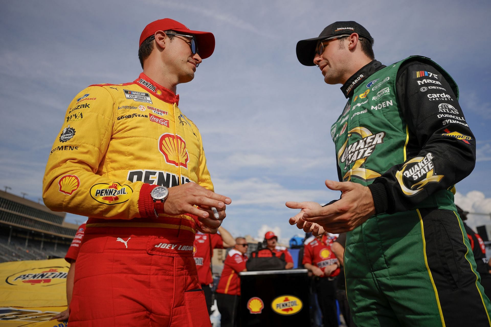 Team Penske drivers Joey Logano and Austin Cindric